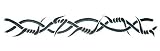 Black Barbed Wire Biker 12″ Armband Temporary Tattoo