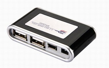 Childrens Toyshop  Electronics : TeckNet VH228A Aluminium 4 Port USB 2.0 Hub Hi Speed (Black)