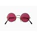Sonnenbrille Lennon Brille Nickelbrille * Glas PINK * 60 er 70er Hippie Flower Power
