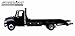 2013 International Durastar 4400 Flatbed Black Body Black Bed Tow Truck 1/64 by Greenlight 29775