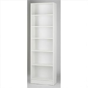 Spectrum Narrow 80 Bookcase in White