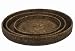 3er Set Tablett Rattan br aun
