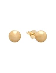 Duragold 14k Gold 6mm Satin Ball Earrings