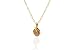 A Natural-Colored Drop Fresh-Water Pearl Enveloped in a 14K Yellow Gold Pendant Enhanced with Pave Set Diamonds, Sliding on a 17 14K Yellow Gold Oval Link Necklace.