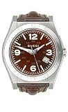 Gucci Pantheon Brown Leather Brown Dial Men's Watch #YA115231