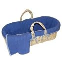 Tadpoles Basics Navy Moses Basket