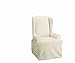 SureFit Duck Solid - Wing Chair Slipcover  - Natural (SF27659)