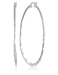 Sterling Silver Hammered Hoop Earrings