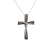 Chocolate Diamond 1/2 Carat (ctw) Cross Necklace in 14K White Gold