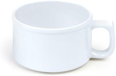 (Pack of 12) 8 oz. Melamine Soup Mug Multi Color Break-Resistant *NSF Approved* (White)