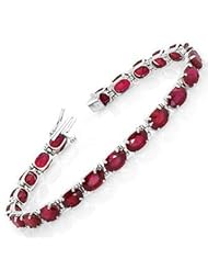 Natural Ruby Bracelet 26ctw Ruby tennis bracelet 14k Gold