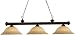 Z-Lite 100703BRZ-GM16 56-Inch 3-Light Billiard / Island Fixture with Golden Glass Shades Z-Lite 100703BRZ-GM16 56-Inch 3-Light Billiard / Island Fixture with Golden Glass Shades
