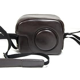 Cosmos ® Brown PU Leather Case Cover Bag for Canon Powershot G11 G-11 Camera + Cosmos Cable Tie