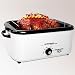 Kitchen & Housewares : Hamilton Beach 32182 18-Quart Roaster Oven with Buffet Pans, White