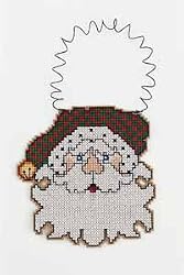 Santa Face Counted Cross Stitch Wizzer Ornament Kit