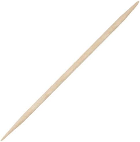 Handgards Unwrapped Round Disposable Wood Toothpick - 12000 per case.