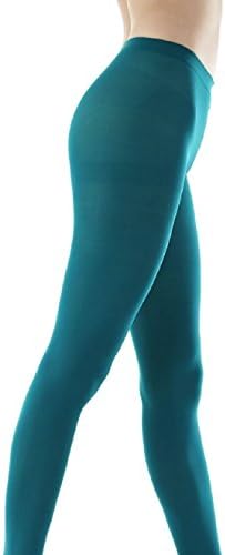 LIG Girls Flat Cotton Knit Sweater Footless Tights Leggings (Kids, Toddler, Jr) C Teal