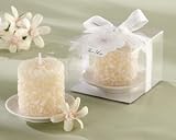 Plumeria Floral-Scented Candle with Ceramic Candle Holder Set of 4 (Set of 12) - Baby Shower Gifts &