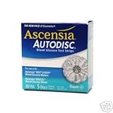 New Ascensia Autodisc Box of 50ct Test Strips, Exp: 1yr min