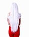 HDE Women's Bright White Wig with Bangs 32