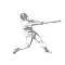 Sudden Shadows Baseball Wall Sticker Set - 42x48"