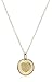 Amazon Collection 14k Yellow Gold Free-Form Heart Medallion Pendant Necklace, 18