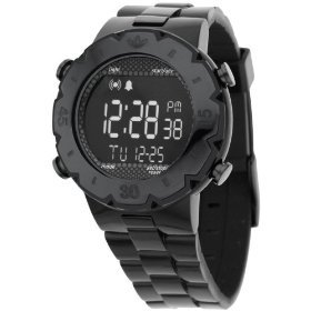 Adidas #ADH1769 All Black Wooster Chronograph Alarm Digital Watch
