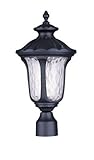 Livex Lighting 7855-04 Oxford 1 Light Outdoor Post Head, Black by Livex Lighting [並行輸入品]