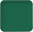 Creative Converting Touch of Color 18 Count Square Paper Dinner Plates, Hunter Green
