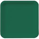 Creative Converting Touch of Color 18 Count Square Paper Lunch Plates, Hunter Green