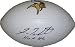 Fran Tarkenton signed Minnesota Vikings Logo Football HOF86