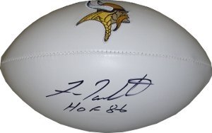 Fran Tarkenton Autographed/Hand Signed Minnesota Vikings Logo Football HOF 86