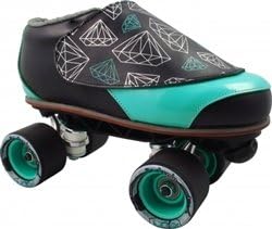 Skate Out Loud Vanilla Diamond Walker Sunlite Tiffany Speed Jam Roller Skates Toe Stop Color : Yellow | Boot Color : Black/White | Size : 9 | Plate Color : Teal