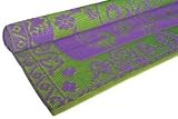 Plastic floormat 2x4 feet lime/purple