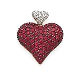 14k Gold, Diamond & Ruby Heart Pendant (1.76ctw)