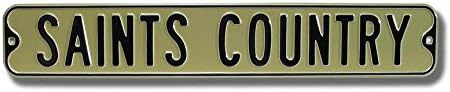 Nfl New Orleans Saints Country Black / Gold Street Sign 6x36