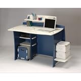 Kid's Multi-Pack Desk with File Cart - Blue/White