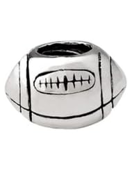 Football Charm in Sterling Silver for 3mm Charm Bracelets