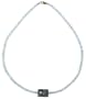 14k Yellow Gold Blue Topaz Roundels and Labradorite Center Necklace, 16"