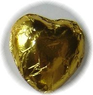 Gold Foiled Chocolate Hearts - Wedding Favors