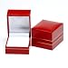 Classic Red Leatherette Single Ring Box (PRICED PER EACH)