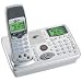 E5655 One-Line Cordless Phone w/Two-Line LCD Display and Clock, Silver/Gray