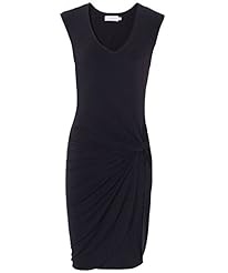 V-neck Elastane/Polyester/Velvet Sleeveless Ruched  Dress