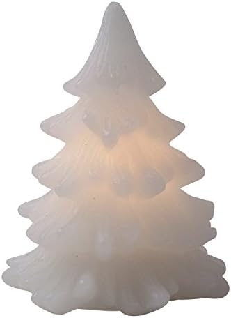Flameless Real Wax White Christmas Tree LED Candle Gift Wrapped