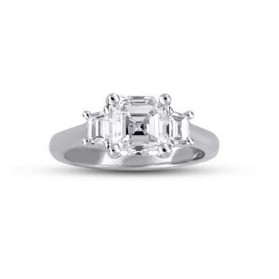 2.42 ct. t.w. Asscher-Cut Diamond Ring (F, VS1)