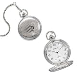 Pocket Watch - Silver -Toned Pocket Watch with 14 Clip on Chain