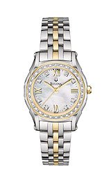 Bulova Women's 98R128 Diamond Accented Case Bracelet Mother of Pearl Dial Watch