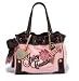 Juicy Couture Small Velour Rose Flower Daydreamer Bag Tote Pink
