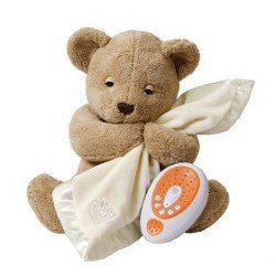Silkie Slumber Bear Natural Audio Pacifier - Ice Pink by Prince Lionheart Inc