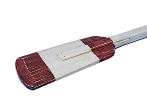 Handcrafted Nautical Decor Wooden Rustic Eastern Bay Squared Rowing Oar with Hooks, 36